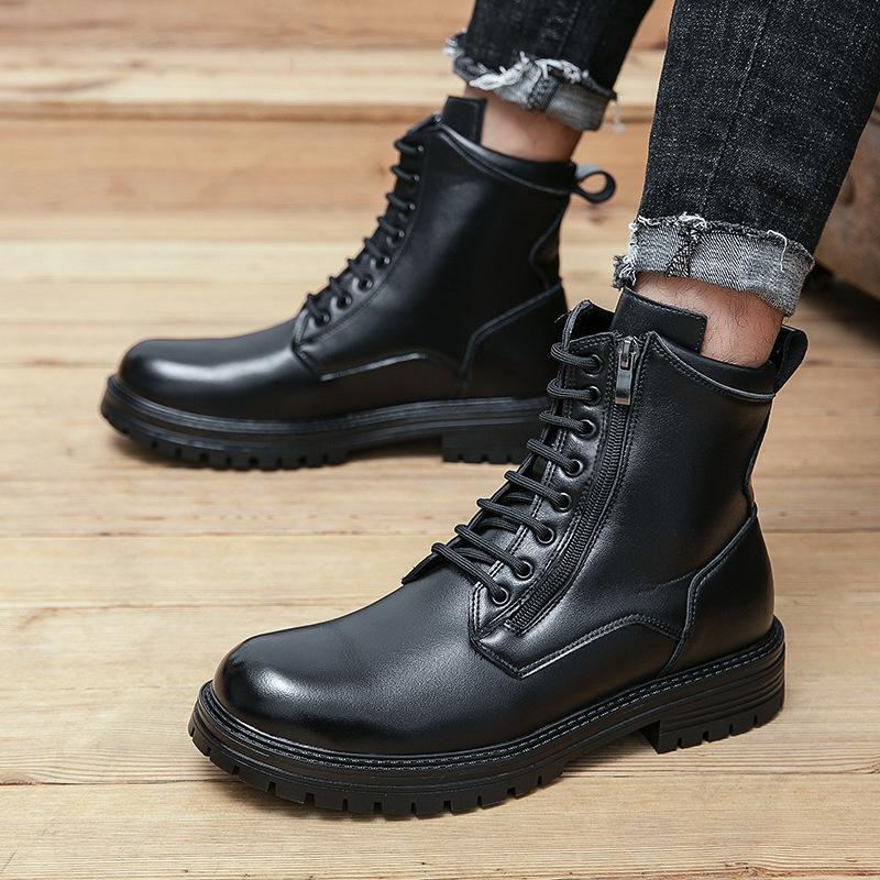Short Martin boots men's autumn and winter new trend short boots retro British style fashion casual tooling boots men