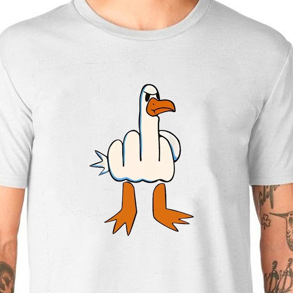 Duck You T-Shirt Middle Finger Unisex Uneek Tee Flip The Bird T-Shirt
