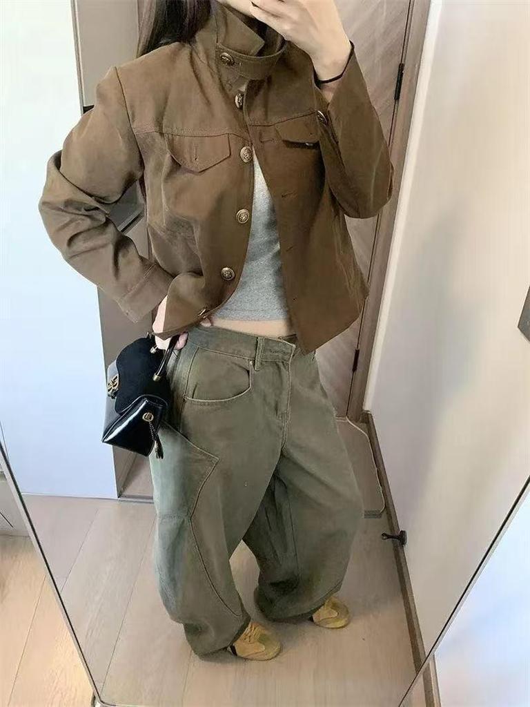 2025 Autumn/Winter Korean Style Retro Slimming Workwear Jacket