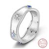 Fashion Luminous Firefly Rings 100% 925 Silver Eternal Heart-Shaped Zircon Rings Fine Wedding Engagement Jewelry Gifts