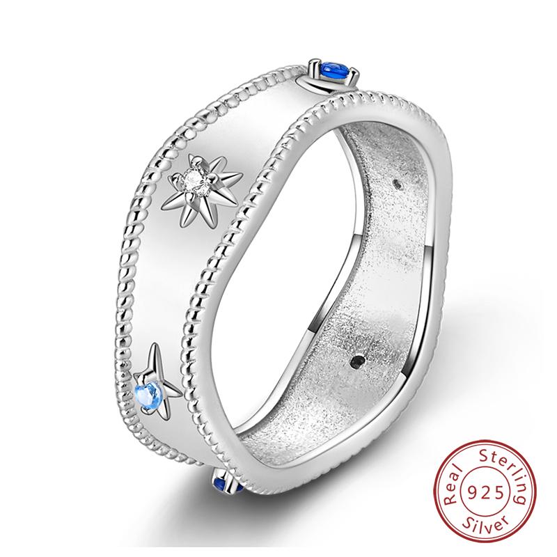 Fashion Luminous Firefly Rings 100% 925 Silver Eternal Heart-Shaped Zircon Rings Fine Wedding Engagement Jewelry Gifts