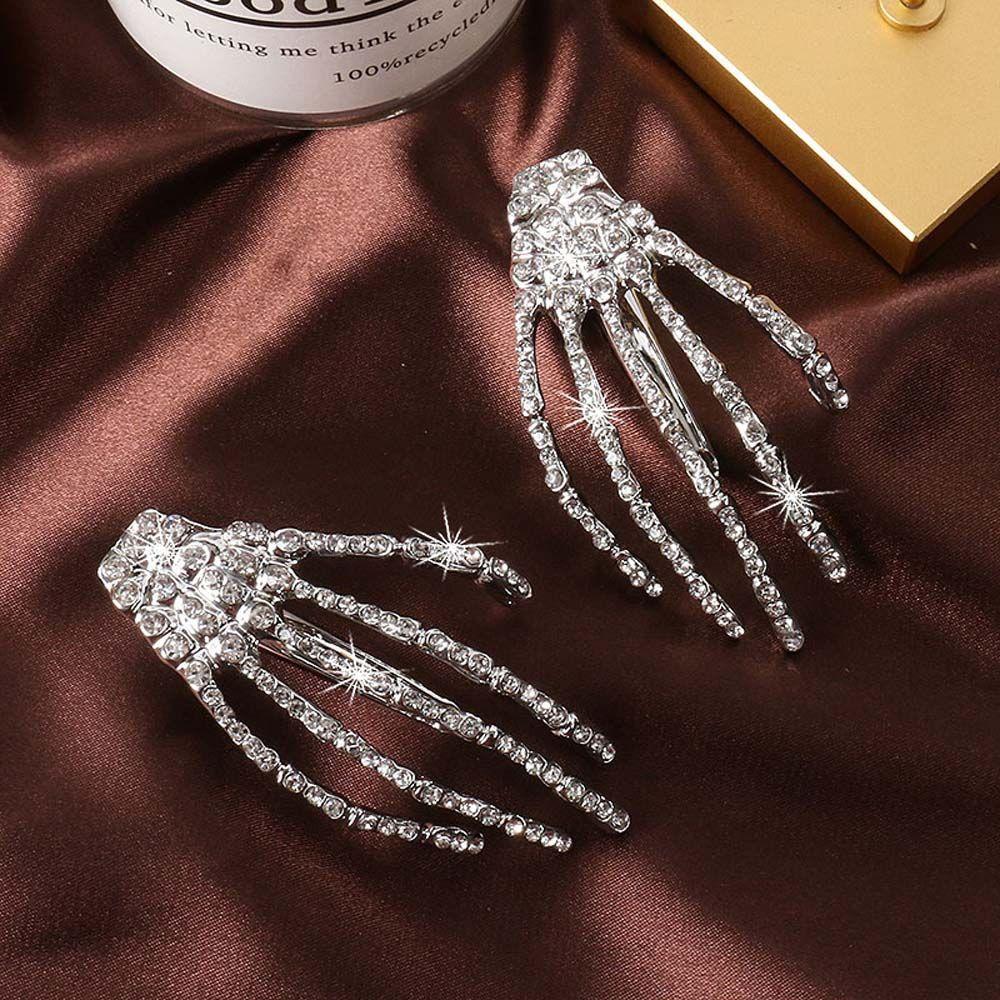 Hand Bone Skull Hand Korean Style Barrette Hair Accessories Women Hair Clip Halloween Rubber Band