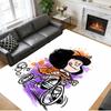 Anti‑Slip Crystal Velvet Floor Rug, Mafalda Design Carpet for Indoor Living Bedroom Home Decoration