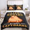 Capybara Cartoon Anime Niedlich Ganzjahres Bettbezug kawaii Bettwäscheset Weiche Deckenhülle und Kissenbezüge Einzel-/Doppel-/Queen-/King-Size