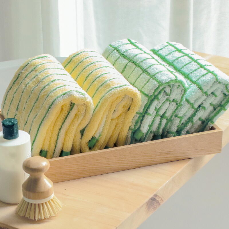 Sun-dyed Days washcloth 40 count 200g 2-piece set Butter Green