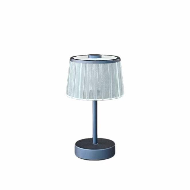 Wicker Fabric Desk Lamp with USB - LED Night Light for Bedroom, Study, or Outdoor Use