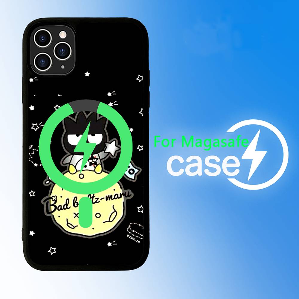 

B-BadBadtzS-maru Magnetic Matte Phone Case For iPhone 16 17 15 14 13 12 11 For Magsafe Wireless Charge Cover iPhone 11 pro