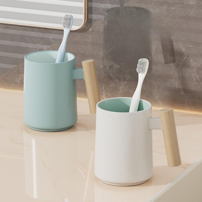 Ceramic Simple Mouthwash Cup Plastic Washing Cup Household Creative Toothbrush Cup Light Luxury Tooth Cup