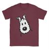 Camiseta Casual Perro Nieve Capitán Haddock Hombre Cuello Redondo 100% Algodón Camiseta Dibujos Animados Manga Corta Camisetas Ropa Clásica
