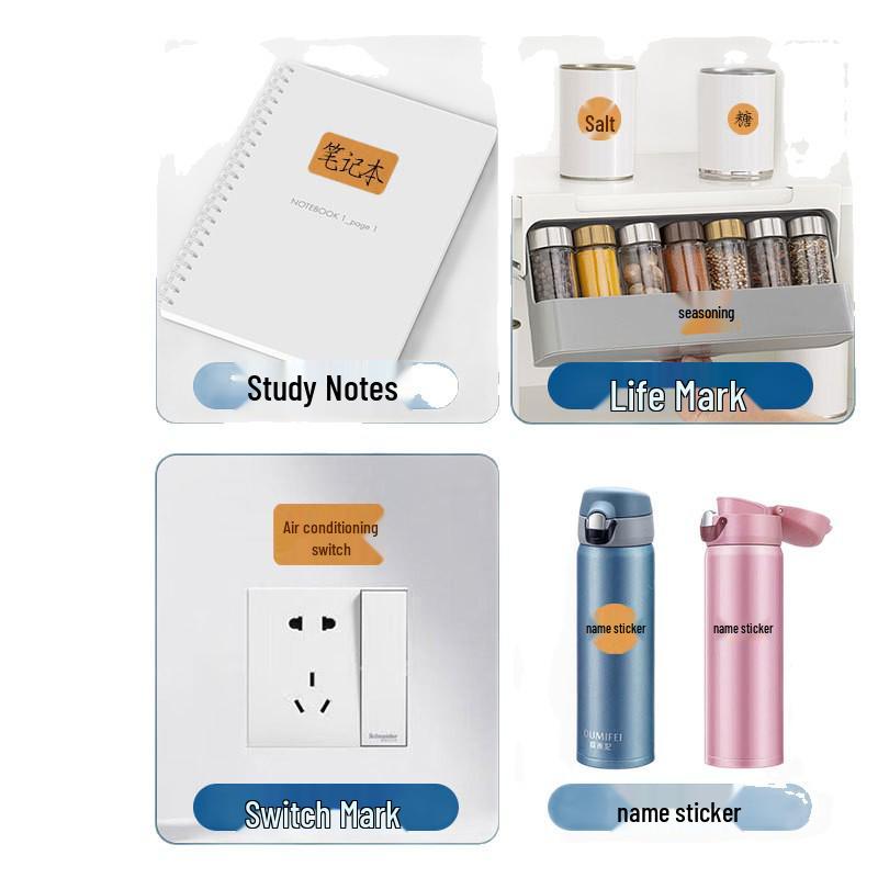 Writable Kraft Paper Label Stickers with Matte Self-Adhesive Backing