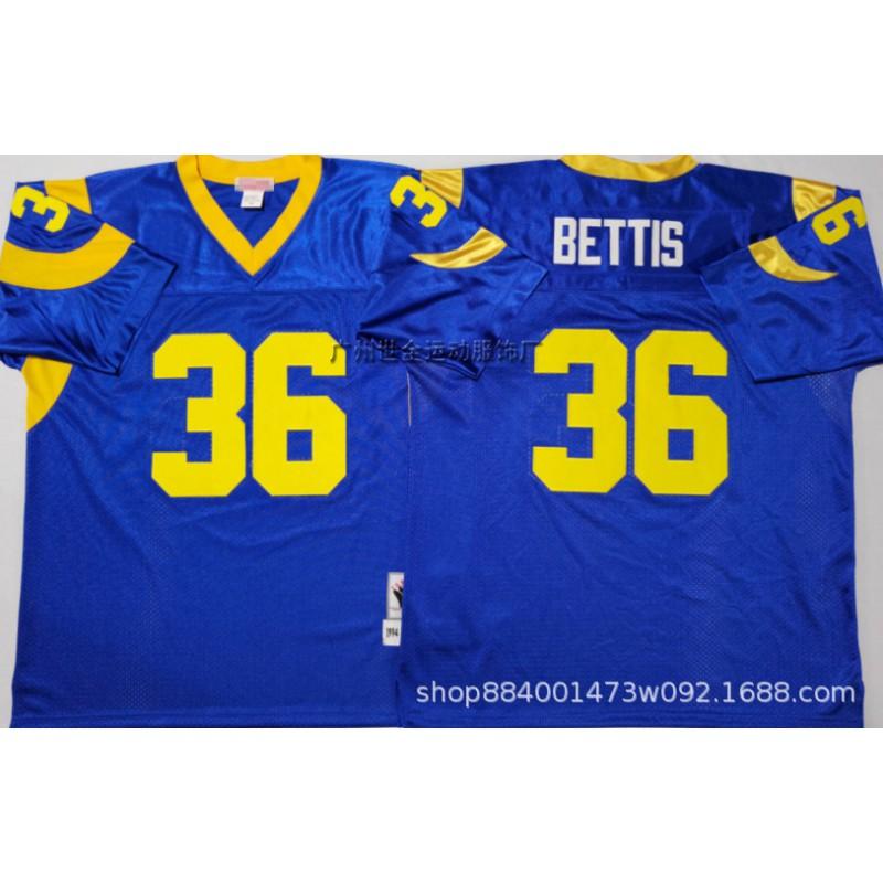 Mens Retro Rams Football Jersey Embroidered Hall Of Fame Tribute Training Uniform American Fans