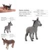 Realistic Animal Model For Children Pvc Mini Donkey Figurine Learning Toy