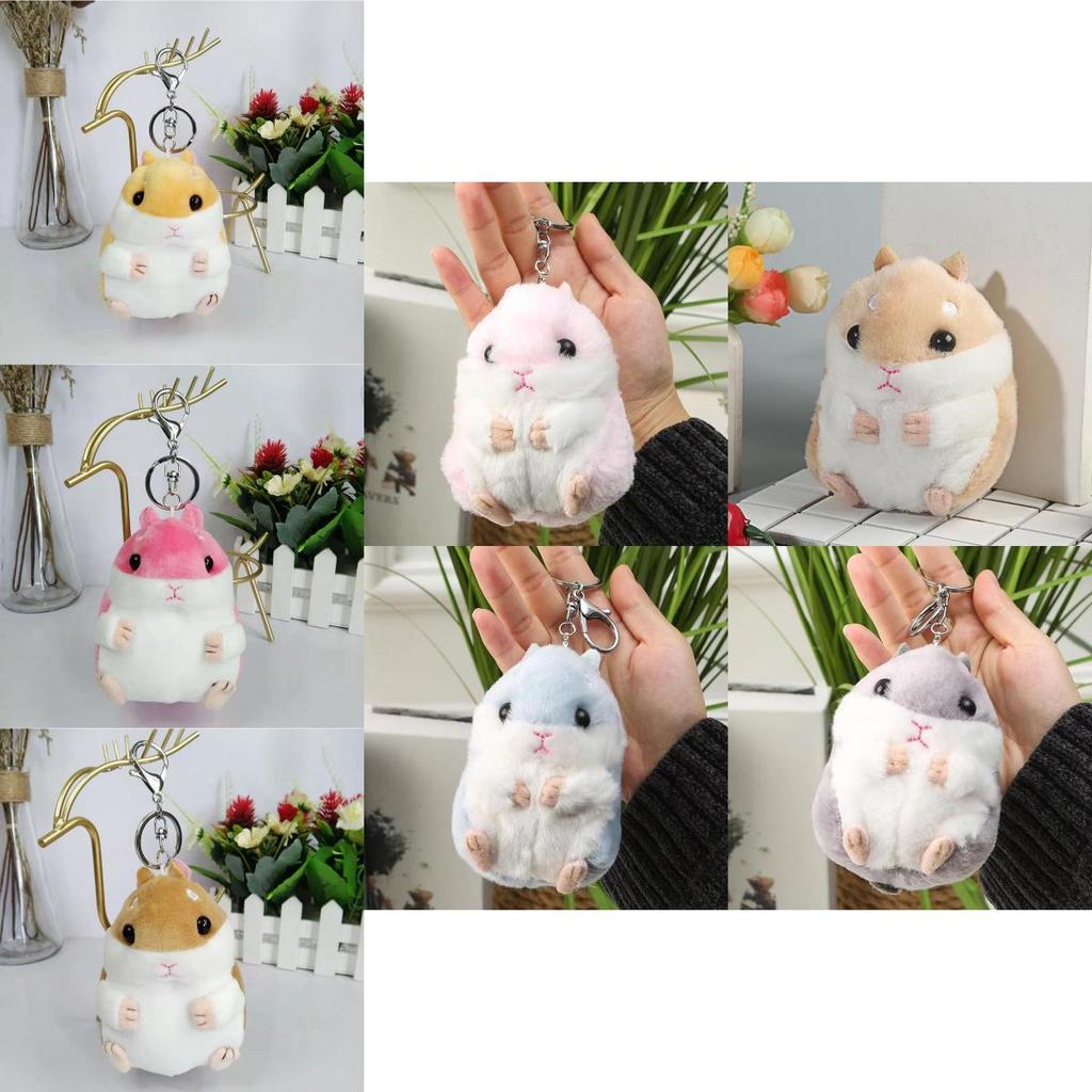 Adorable Creative Hamster Plush Keychain Toy For Cute Animal Lovers 11cm