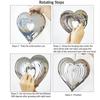 3D Silver Heart Stainless Steel Wind Chime & Spinner