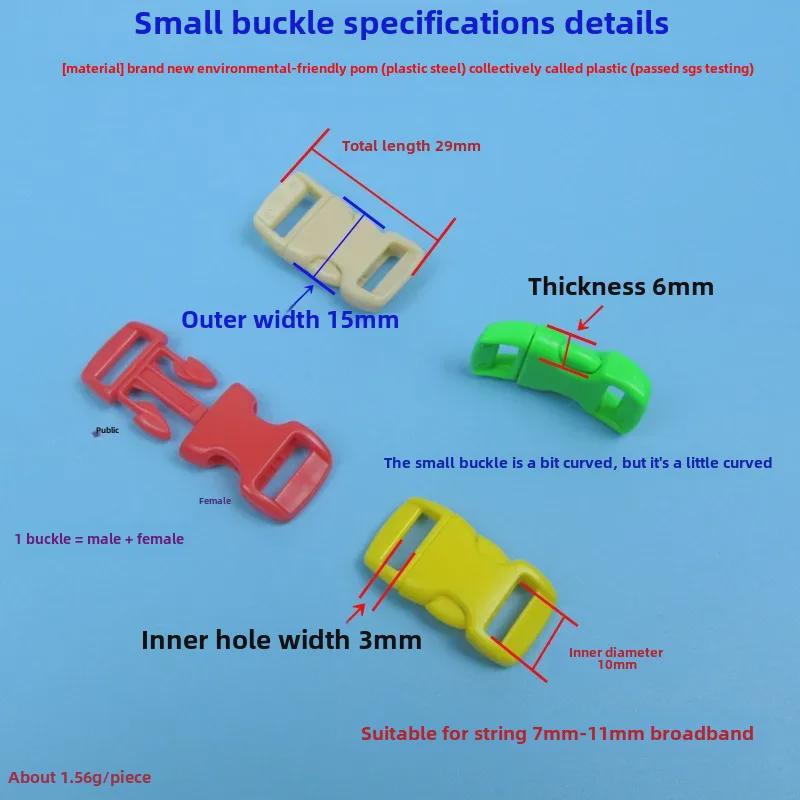 Barevné malé přezky pro matku a dítě, 1CM ekologický plast, velikost 29 x 15 mm.
