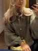 Oversize Casual Cardigan for Women Loose Long Sleeve O Neck Sweater Office All Match Top Single Breasted
