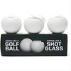 Golf Ball Shot Glass: 1.5oz Novelty Creative Barware With Lid - Dimpled Design Golf Themed Drinkware for Golf Enthusiasts Gift 3pcs