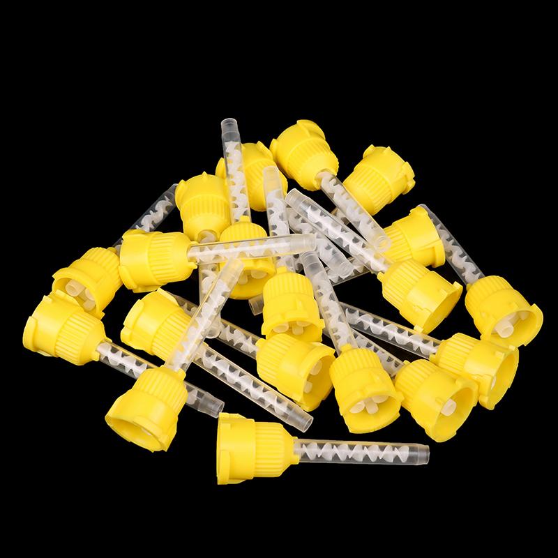 50/100 Pièces Matériaux Dentaires Odontologie Caoutchouc Silicone Tête de Mélange Transfératrice Embouts d'Impression Jetables Embouts de Mélange Tube de Mélange