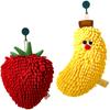 2 Pcs Fruit Shaped Bath Towels Furry Soft Chenilles Fabric Face Hand Towels For Children Adults