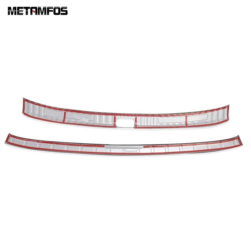 For Toyota Corolla Sedan -2024 2025 Inner+Exterior Rear Trunk Bumper Foot Plate Door Sill Scuff Guard Plate Car Accessories