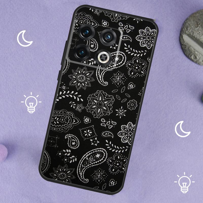 Black Bandana Paisley For OnePlus Nord 5 CE 2 3 4 Lite N20 N30 Case For OnePlus 15 13 12 11 10 13T 10T 10R 12R 13R