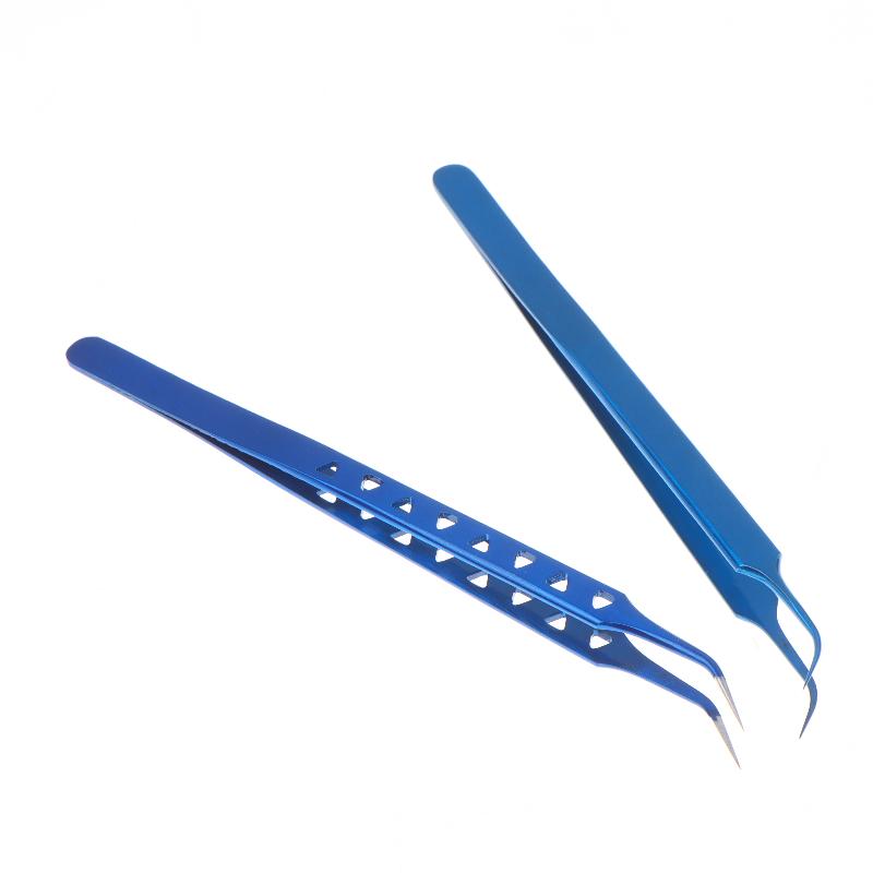 Aac-15 Stainless Steel Tweezers For Phone Repair High Precision 8 Hole Heat Dissipation Flying Wire Spot Welding Clip