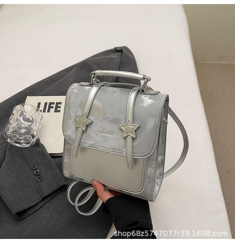 Retro Versatile Backpack Women's Niche Design 2025 New Fashion High Texture Shoulder Crossbody Handbag