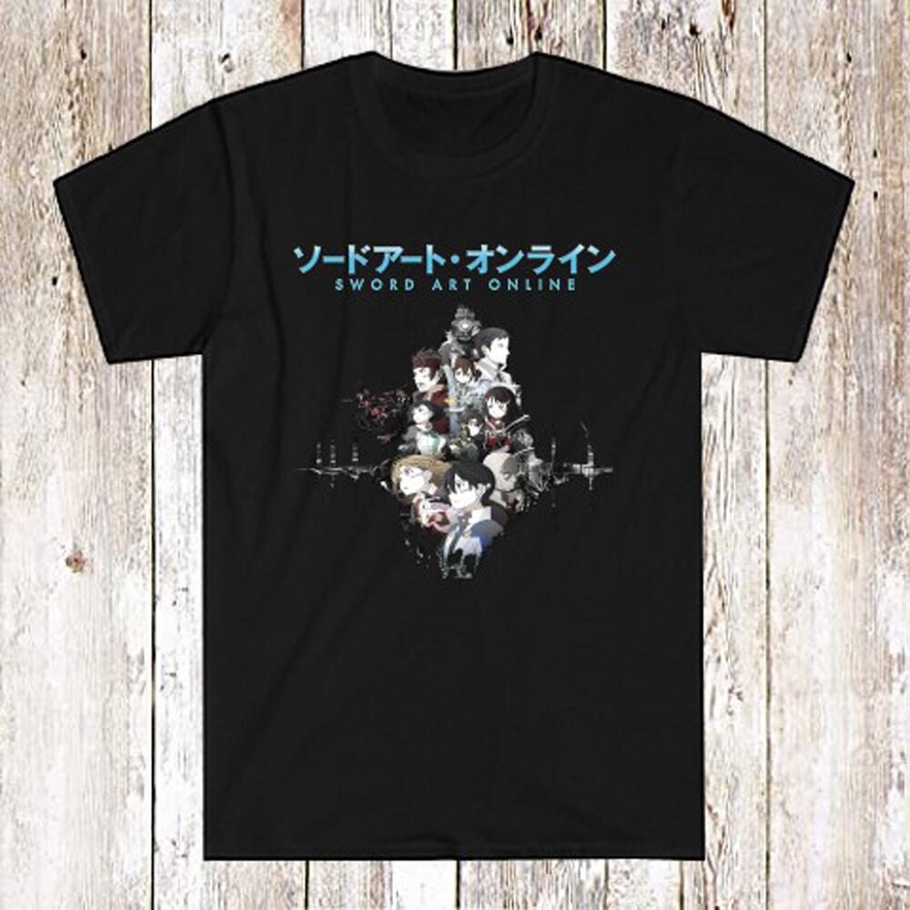 SAO Sword Art Online Мужская черная футболка Размер S-5XL Унисекс футболка XL