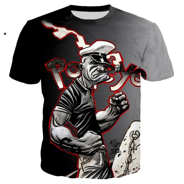 Buy Summer Men T-Shirt Popeye Fashion Men's New Arrival