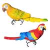 Bird Ornament Resin Scarlet Macaw Sculpture Realistic Lifelike Parrot Statue Waterproof Outdoor Garden Decoration