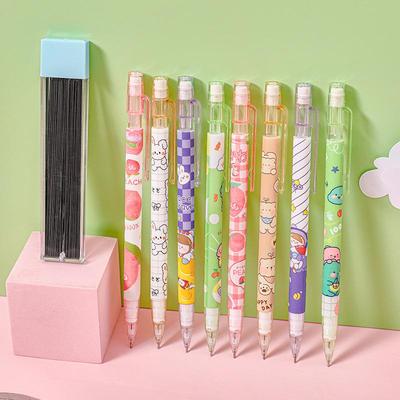 Lápiz Mecánico Color Melocotón de 0,5 mm para Estudiantes de Primaria, Papelería de Alto Valor, Mina Continua