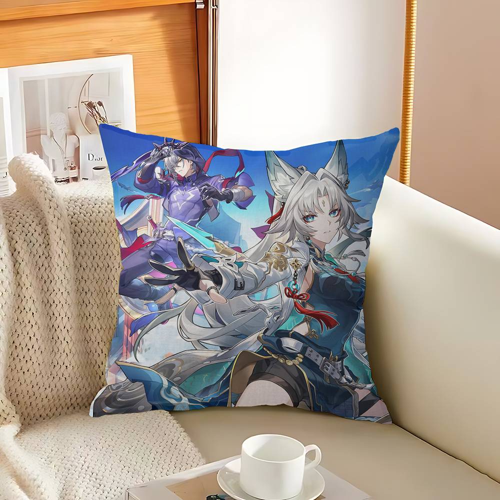 Honkai Star Rail Cartoon Pillowcase toon Gift Cushion Cover Bedroom Home Sofa Chair Seat Decor pillow case