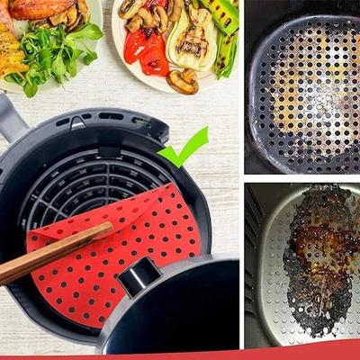 Silikonmatte Küchenzubehör Heißluftfritteuse Antihaft-Backmatte Gebäckwerkzeuge Zubehör Backgeschirr Ölmatten Kuchen Gegrillte Untertasse