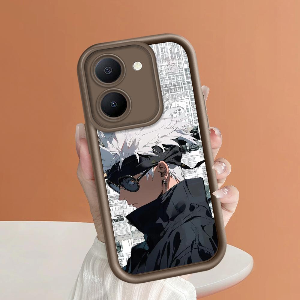 Weiche Silikon-Quadratleitern-Cartoon-Muster Vollständiger Kameraschutz Stoßfeste Hülle für iPhone Infinix Tecno Vivo