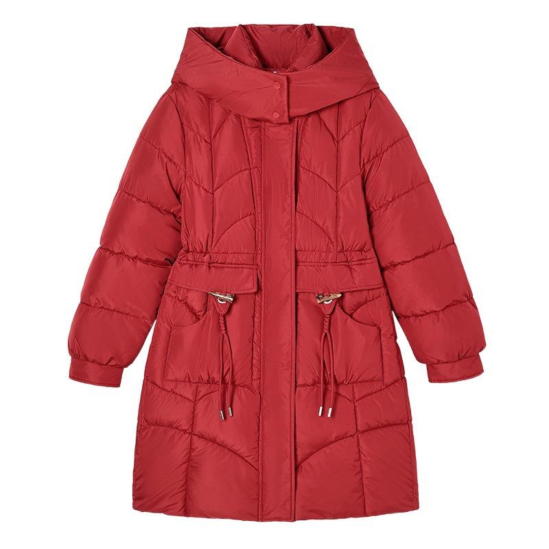 Winter women's medium and long cotton-padded clothes hooded warm cotton-padded clothes, slim and thin thickened coats directly from the manufacturer