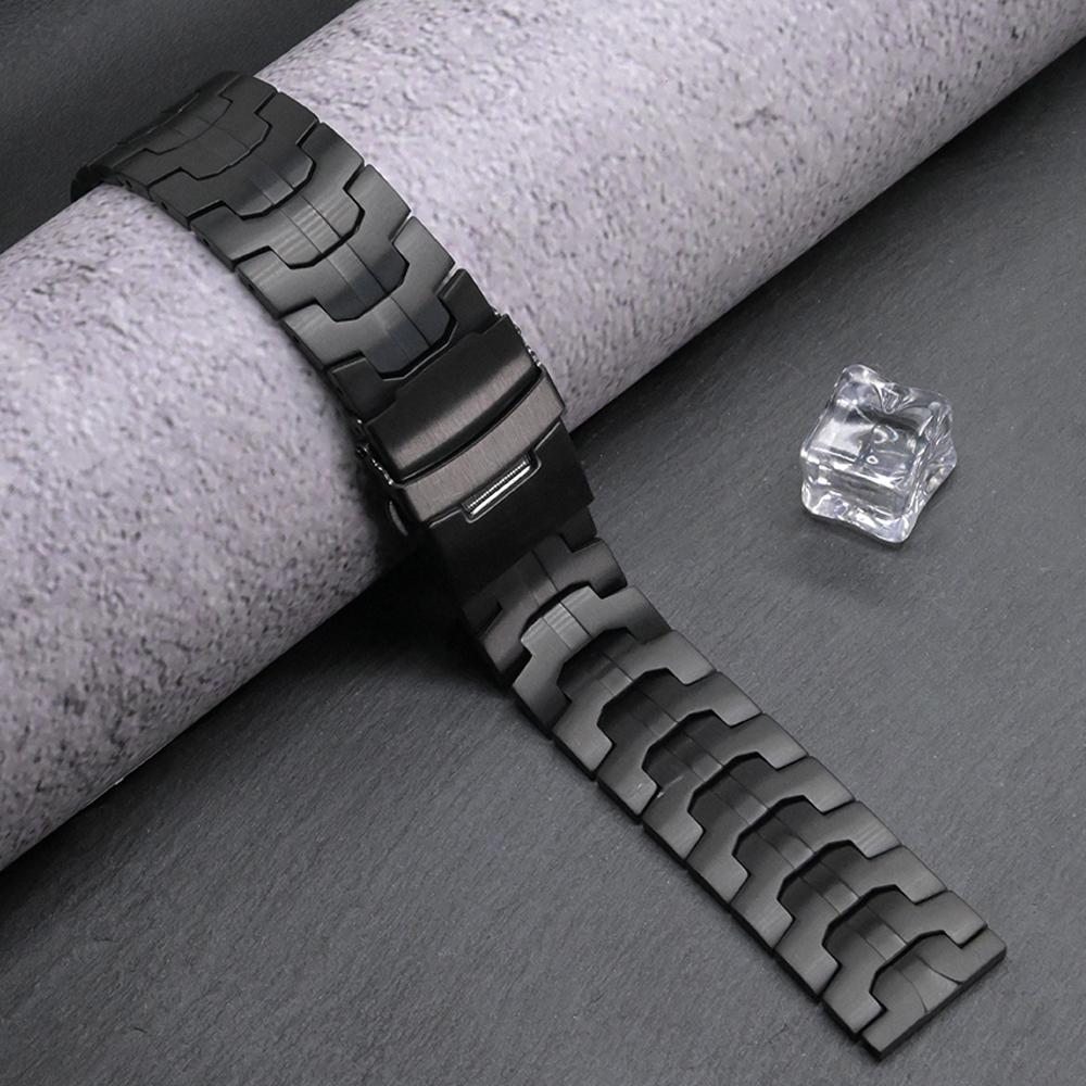 

20mm 22mm Titanium Bracelet for Huawei Watch GT6 Pro GT5/4 46mm Metal Luxury Strap For Samsung Galaxy 7 6 4 5 44mm 40mm Men Band For Huawei GT6 46mm чорний