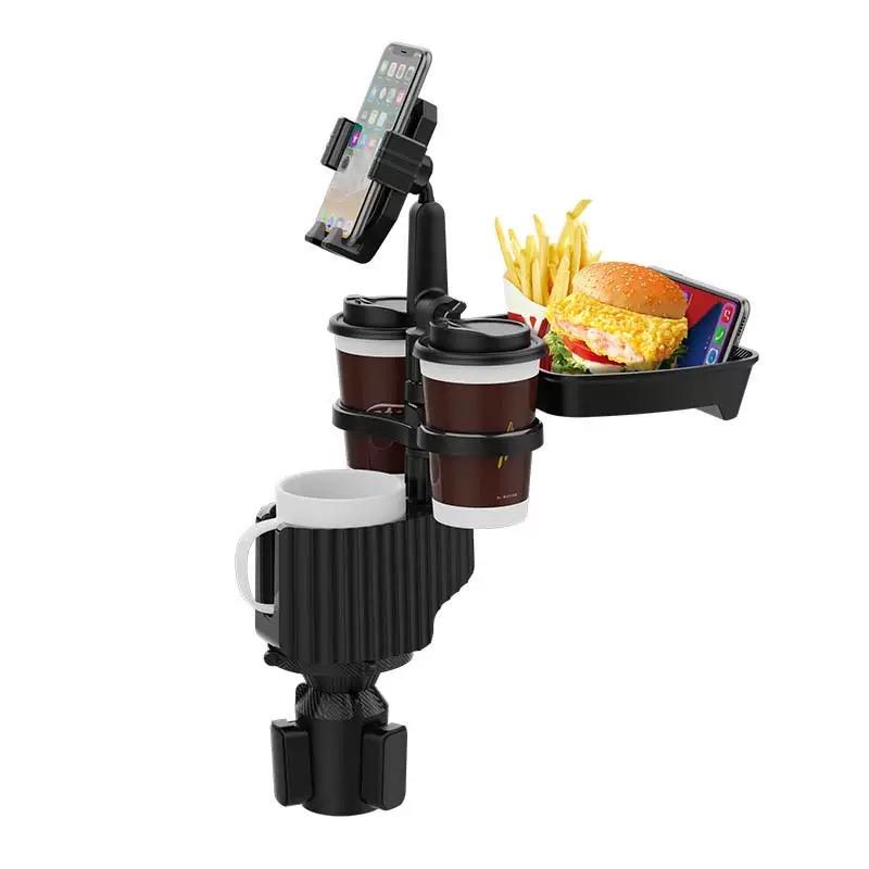 Multi Functional Car Cup Holder Expander With Tablet Stand, Adjustable Mobile Phone Holder Drink Bracket чёрный