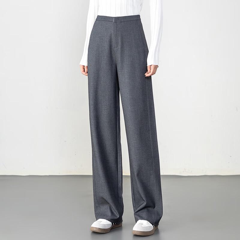 Fanzhen Women's Tencel Wool Blend Wide-Leg Trousers