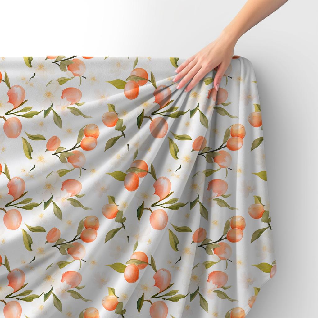 Royal Samt Stoff Polyester Zum Nähen - Motiv Obst - Rdx2855