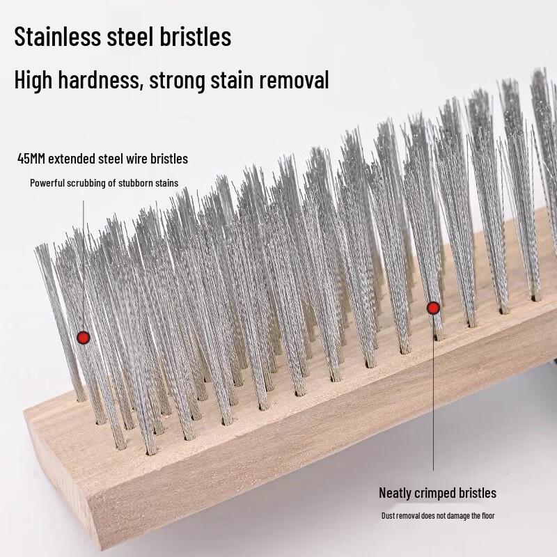 Ningzhao Roestvrij Staal Vloerschrobborstel
