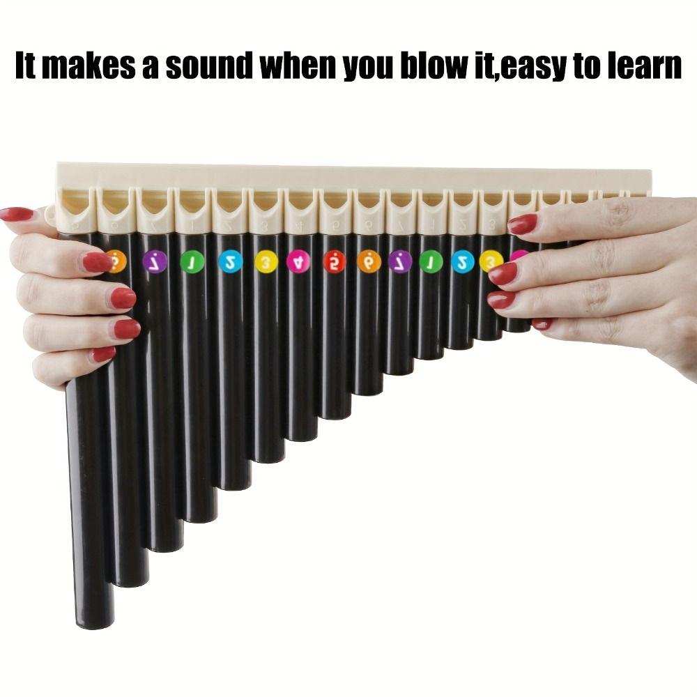 18 Pipes Pan Flute Portable Wind Instrument Beginner Friendly C Scale Panpipe Practice Instrument