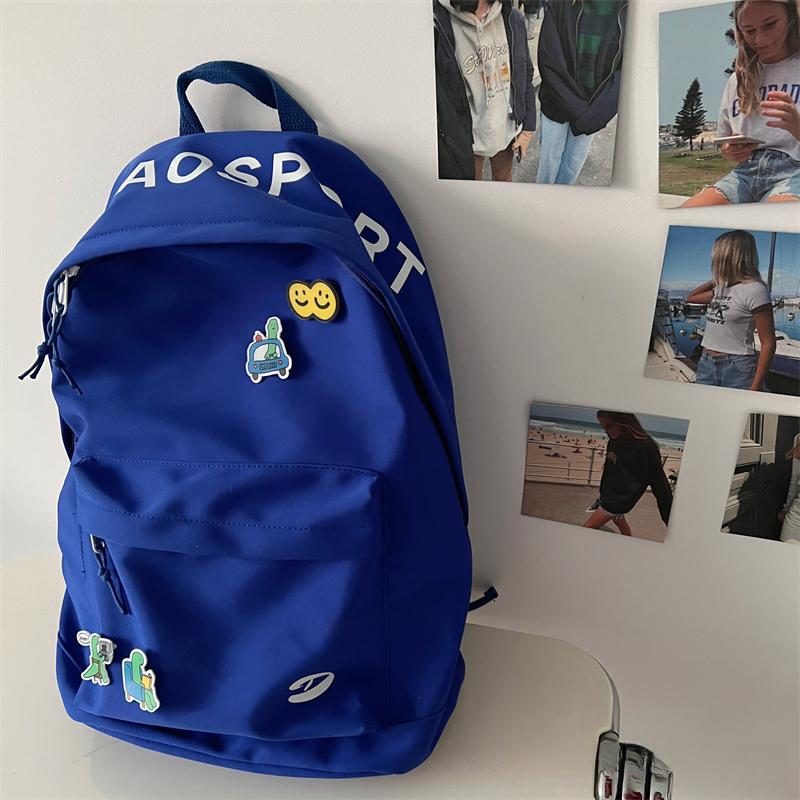 

Korean version of simple large-capacity backpack female college students high-value commuter backpack junior high school schoolbag
