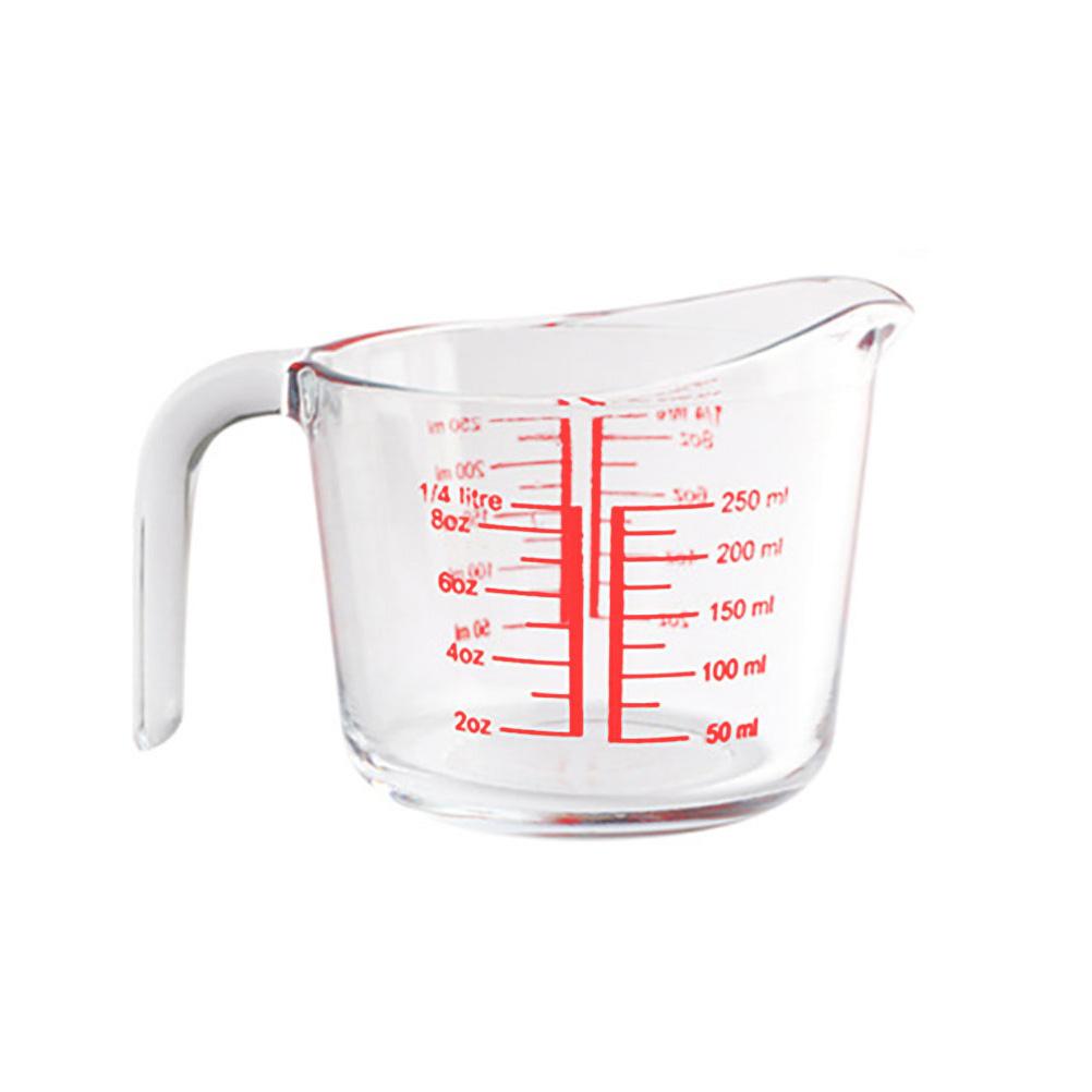 1Pcs Crystal Clear Glass Measuring Cup Easy to Clean Lightweight Practical Kitchen Baking Tool Measuring Cup Graduated Cups