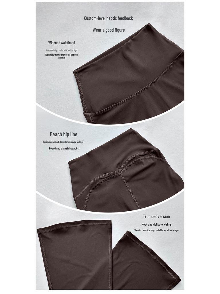 Nude Feel Flare High Waist Yoga Pants for Women - Slimming, Elastic, Casual Pilates Fitness Pants