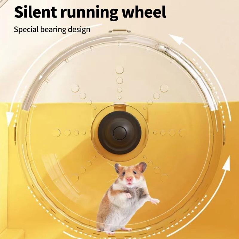 Clear View Rodents Habitat Detachable Pet Cage with Running Wheel and Enrichment Climbing Structure for Small Animal