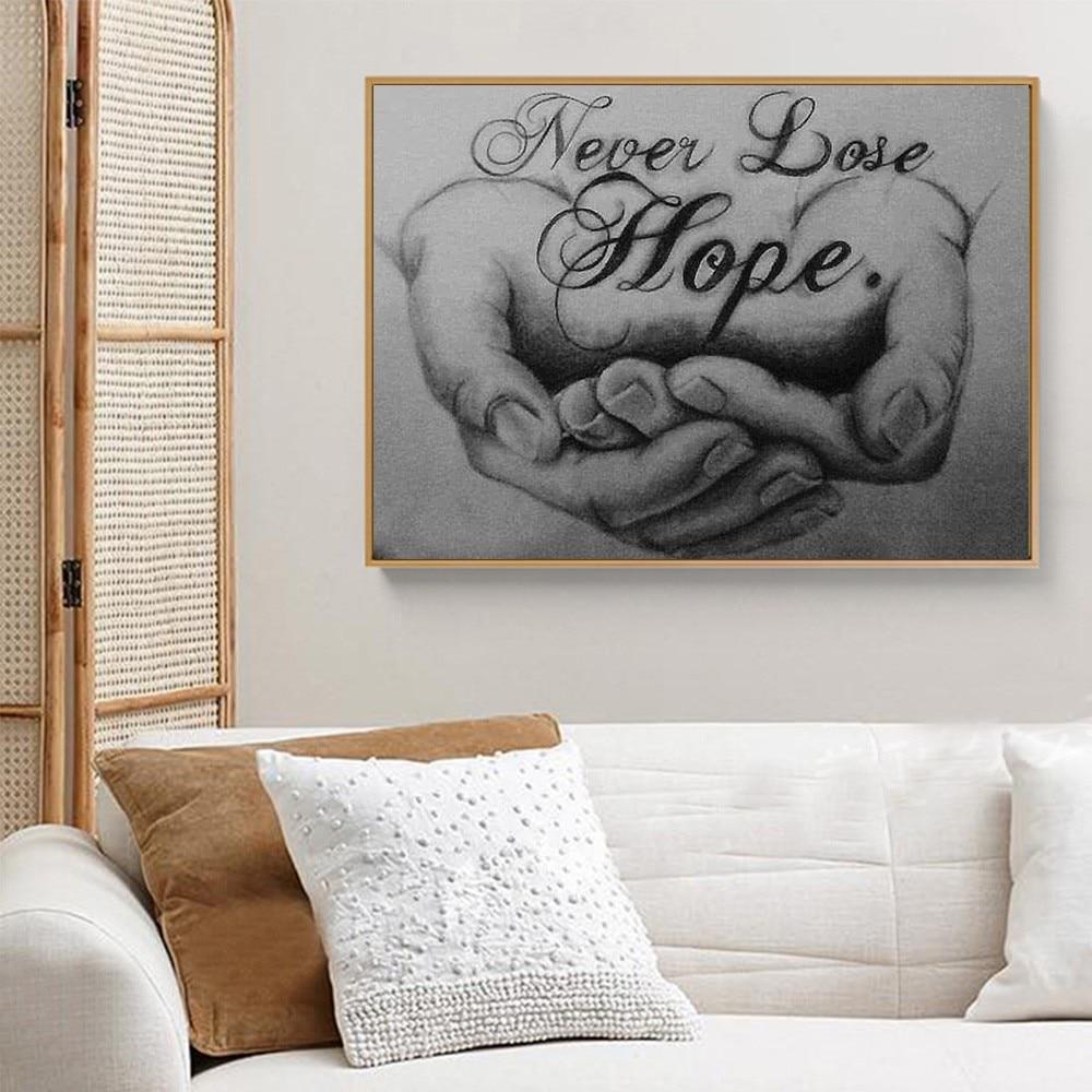 5D DIY Diamond Mosaic Full Round Drill Hand Hope Diamond Painting Embroidery