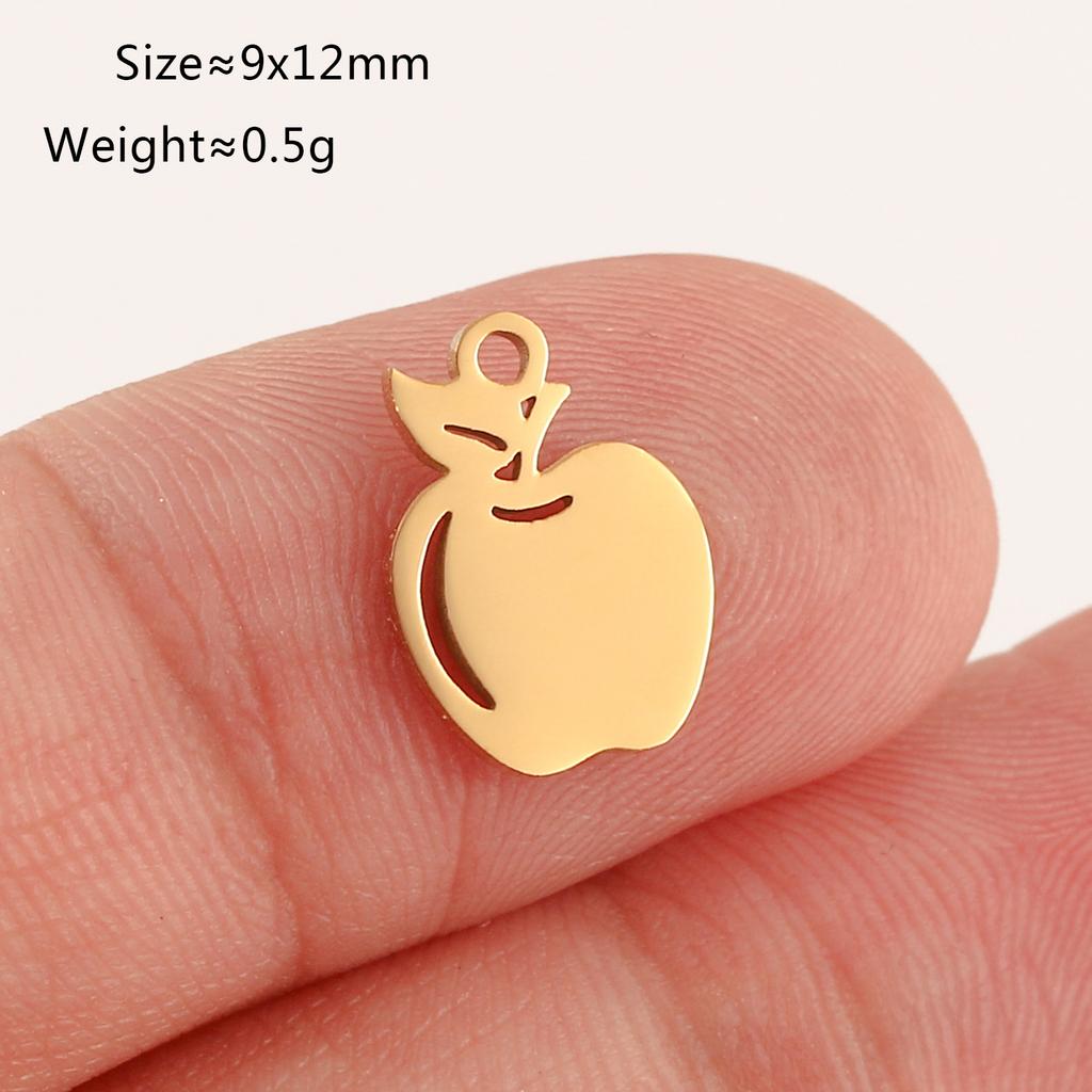 5Pcs Strawberry/Cherry/Pineapple/Watermelon Charms Stainless Steel Fruits Pendants DIY Bracelets Necklace Making Jewelry Making