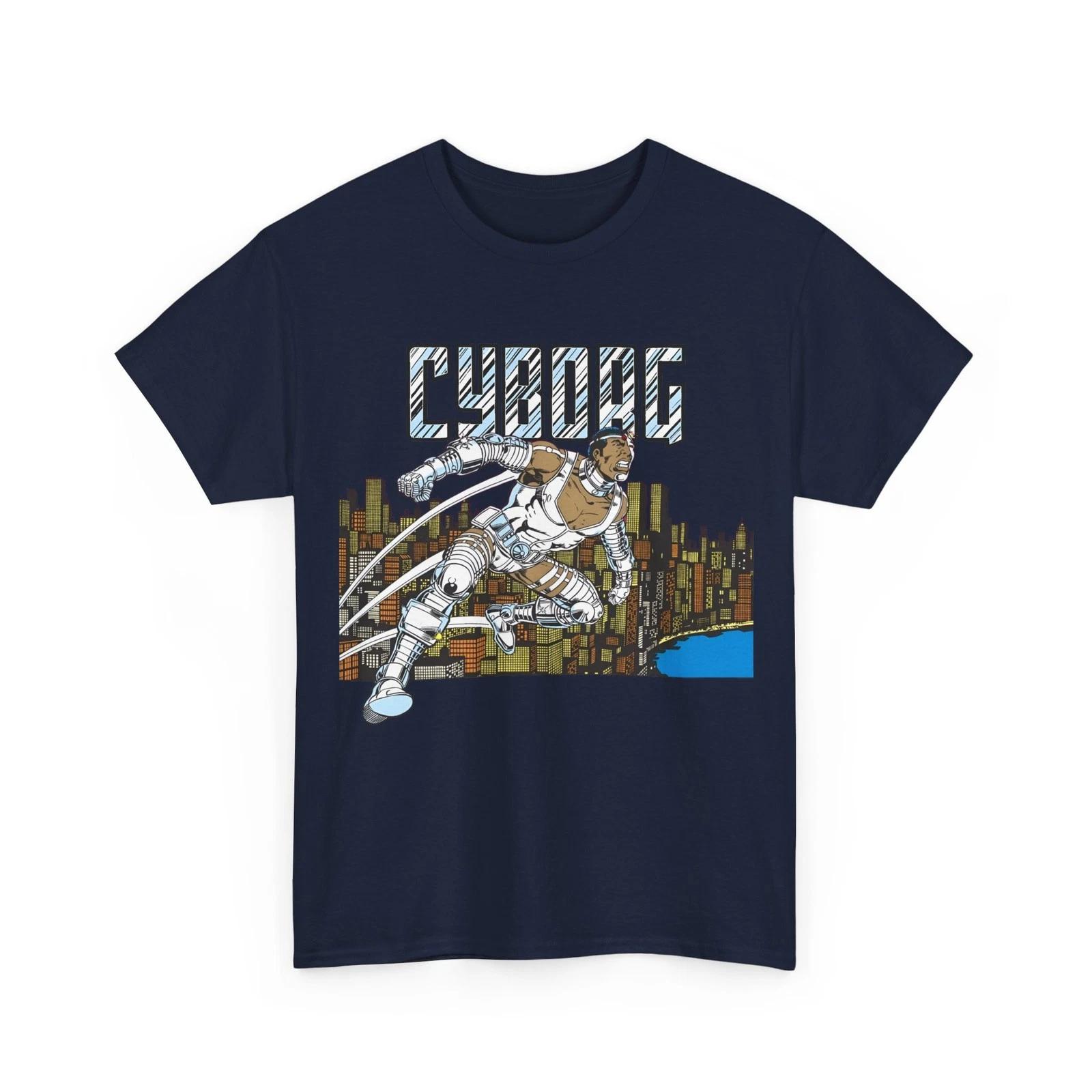 Cyborg T-Shirt DC Comics George Perez Art New Teen Titans Vintage-Style Tee XXXXL
