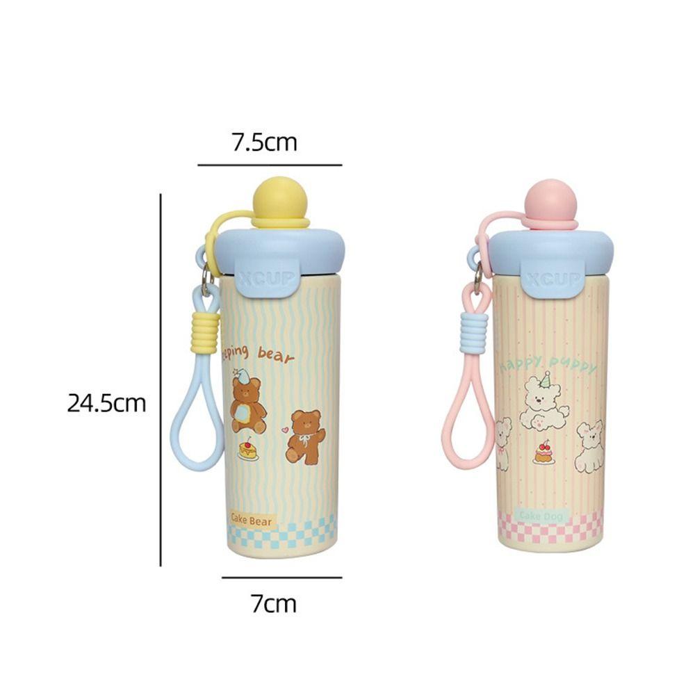600ML Vacuum Cup High-Capacity Insulation Or Cooling 316 Stainless Steel Cup With Lifting Rope Thermal Mug for Student Children