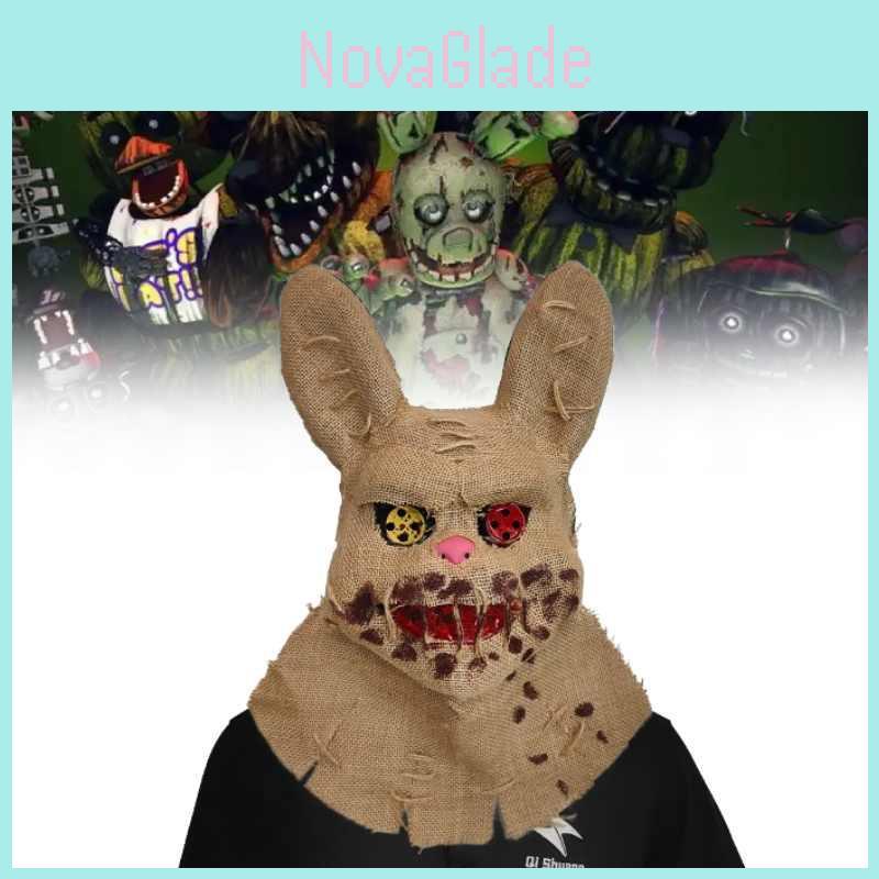 Five Nights At Freddy's Maschera Costume Animale Testa di Coniglio in PVC per Feste ed Eventi